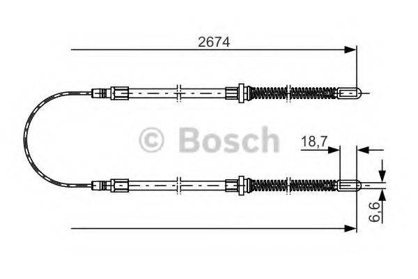 BOSCH 1987482148 Трос, стоянкова гальмівна система