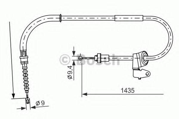 BOSCH 1987482230 Трос, стоянкова гальмівна система