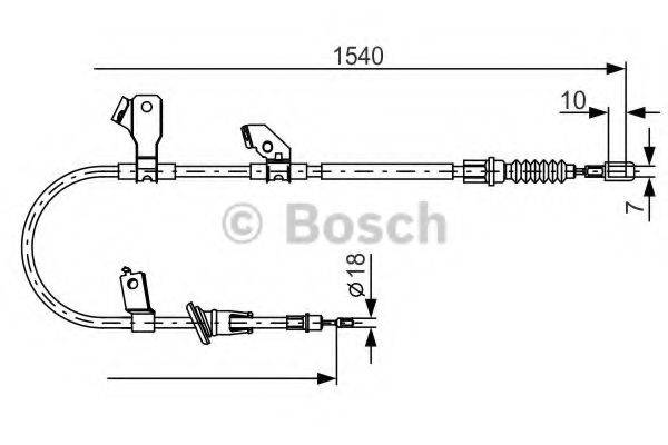 BOSCH 1987482271 Трос, стоянкова гальмівна система