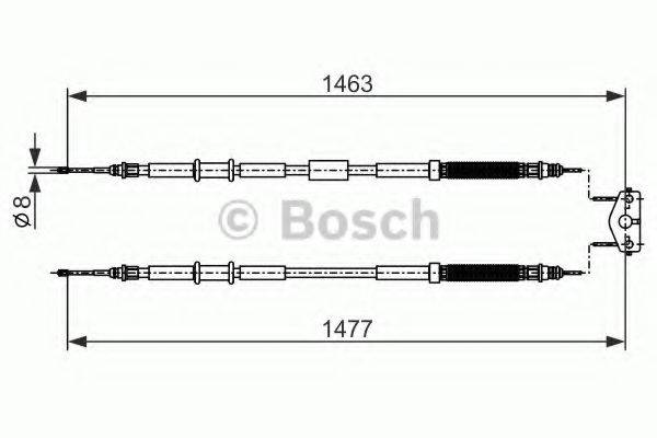 BOSCH 1987482283 Трос, стоянкова гальмівна система