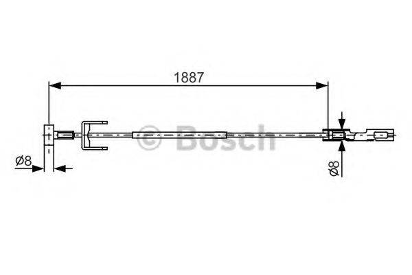 BOSCH 1987482292 Трос, стоянкова гальмівна система