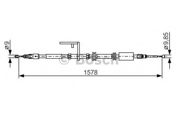 BOSCH 1987482314 Трос, стоянкова гальмівна система