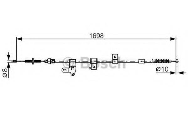 BOSCH 1987482346 Трос, стоянкова гальмівна система