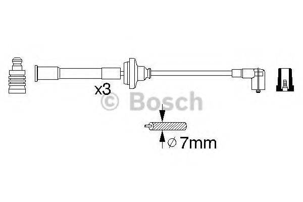 BOSCH 0356912821 Комплект дротів запалювання