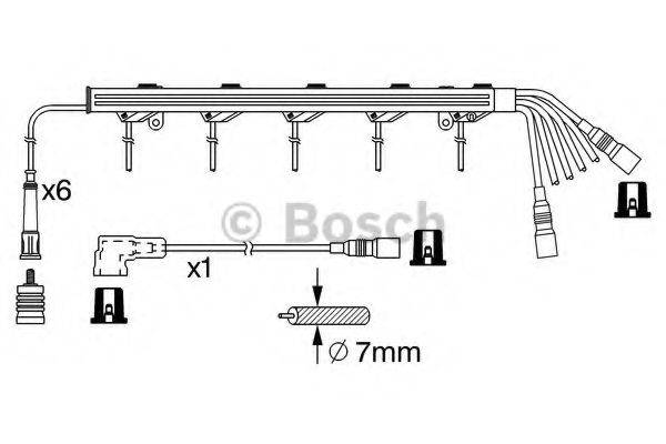 BOSCH 0986356382 Комплект дротів запалювання