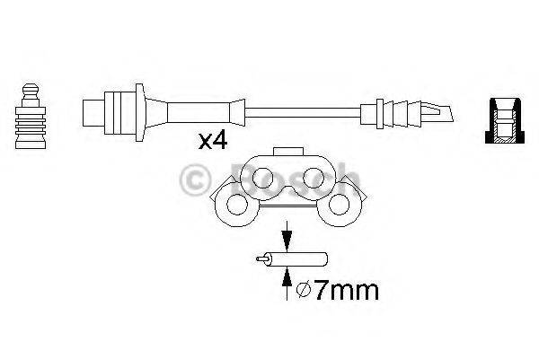 BOSCH 0986356936 Комплект дротів запалювання