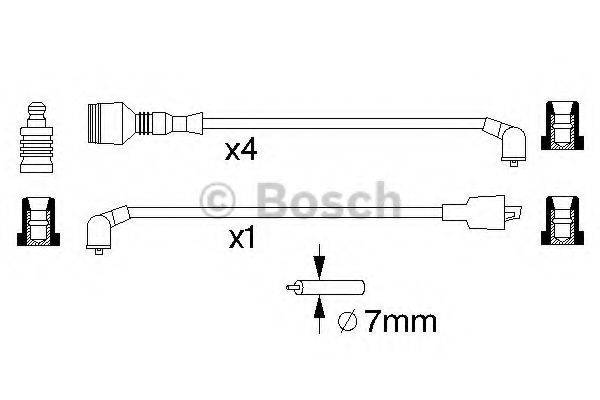 BOSCH 0986357014 Комплект дротів запалювання