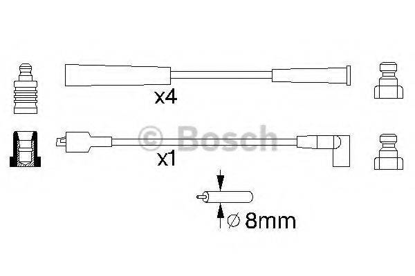 BOSCH 0986357140 Комплект дротів запалювання