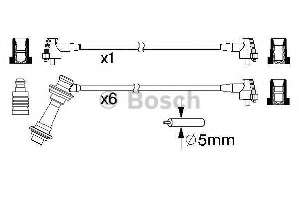 BOSCH 0986357199 Комплект дротів запалювання