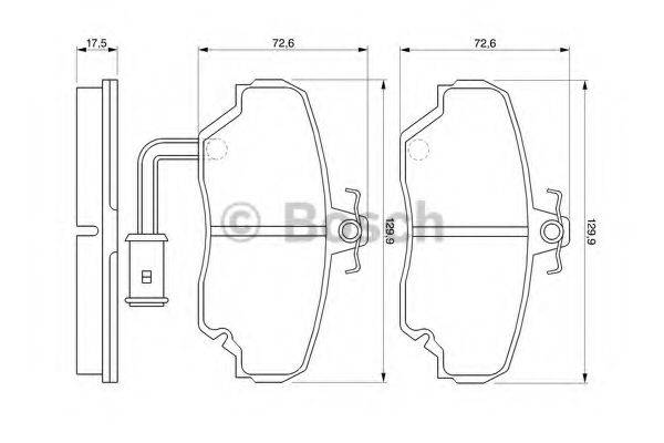 BOSCH 0986424012 Комплект гальмівних колодок, дискове гальмо