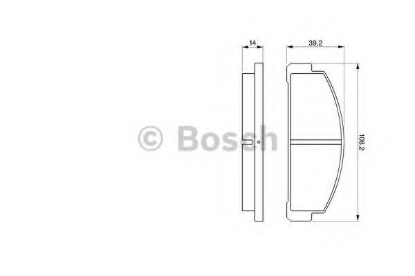 BOSCH 0986424058 Комплект гальмівних колодок, дискове гальмо