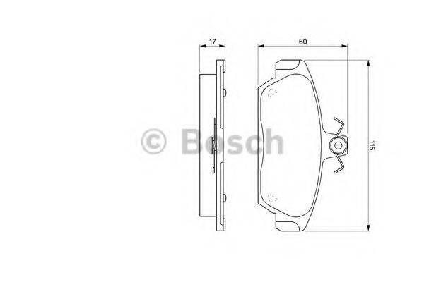 BOSCH 0986424092 Комплект гальмівних колодок, дискове гальмо