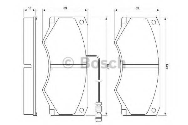 BOSCH 0986424176 Комплект гальмівних колодок, дискове гальмо