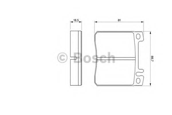 BOSCH 0986424190 Комплект гальмівних колодок, дискове гальмо