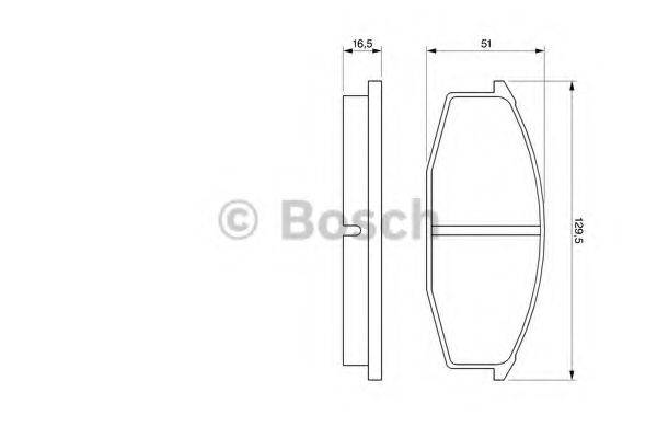 BOSCH 0986424192 Комплект гальмівних колодок, дискове гальмо