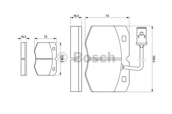 BOSCH 0986424240 Комплект гальмівних колодок, дискове гальмо