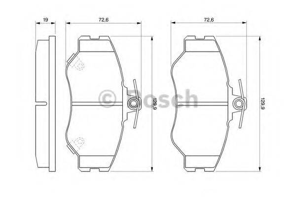 BOSCH 0986424368 Комплект гальмівних колодок, дискове гальмо