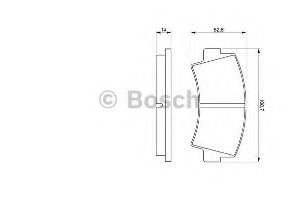 BOSCH 0986424421 Комплект гальмівних колодок, дискове гальмо