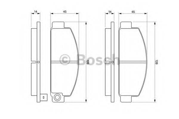 BOSCH 0986424426 Комплект гальмівних колодок, дискове гальмо