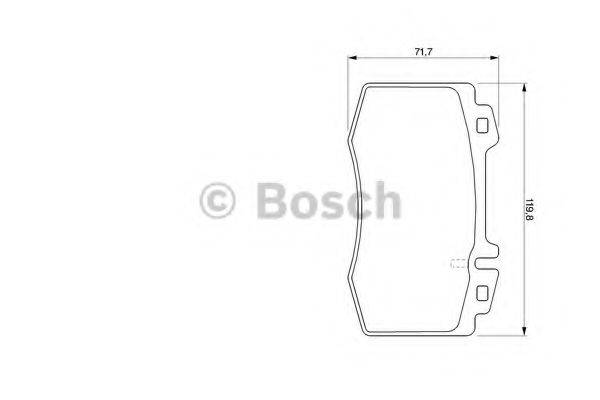 BOSCH 0986494012 Комплект гальмівних колодок, дискове гальмо