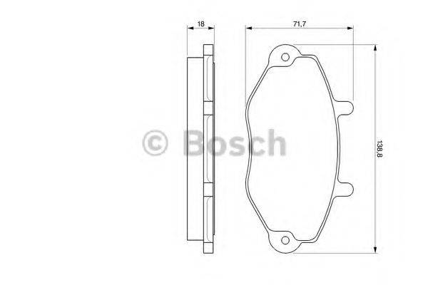 BOSCH 0986424492 Комплект гальмівних колодок, дискове гальмо