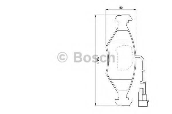 BOSCH 0986424543 Комплект гальмівних колодок, дискове гальмо