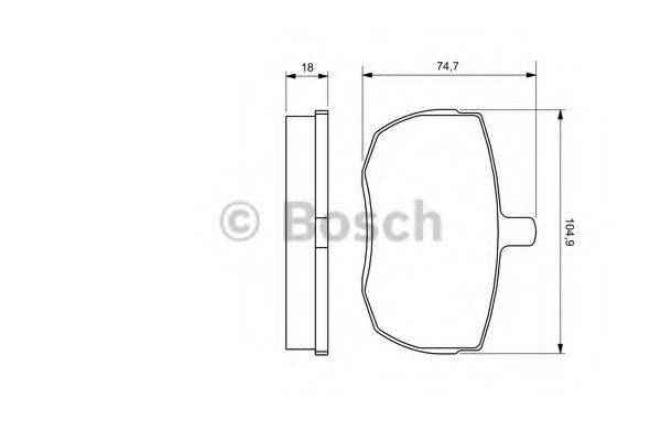 BOSCH 0986424567 Комплект гальмівних колодок, дискове гальмо