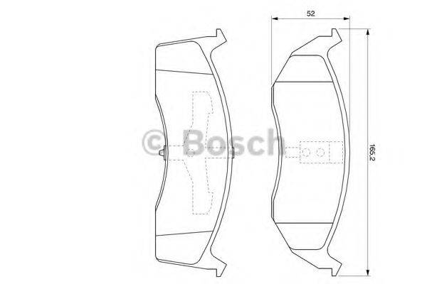 BOSCH 0986424587 Комплект гальмівних колодок, дискове гальмо