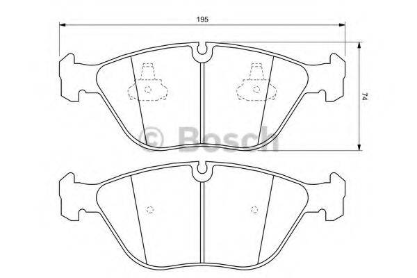 BOSCH 0986424649 Комплект гальмівних колодок, дискове гальмо