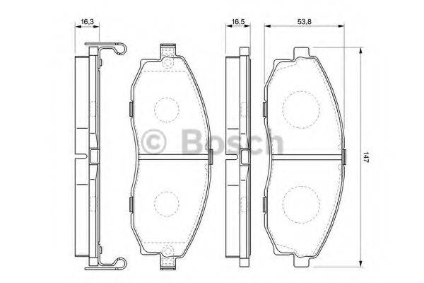 BOSCH 0986424670 Комплект гальмівних колодок, дискове гальмо