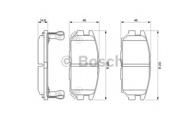 BOSCH 0986424686 Комплект гальмівних колодок, дискове гальмо