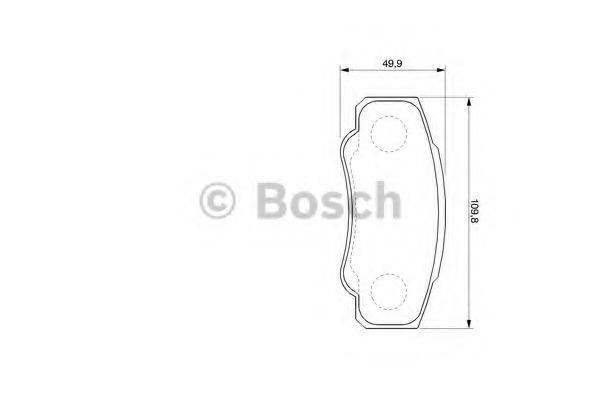 BOSCH 0986424704 Комплект гальмівних колодок, дискове гальмо