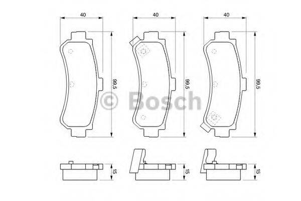 BOSCH 0986424734 Комплект гальмівних колодок, дискове гальмо