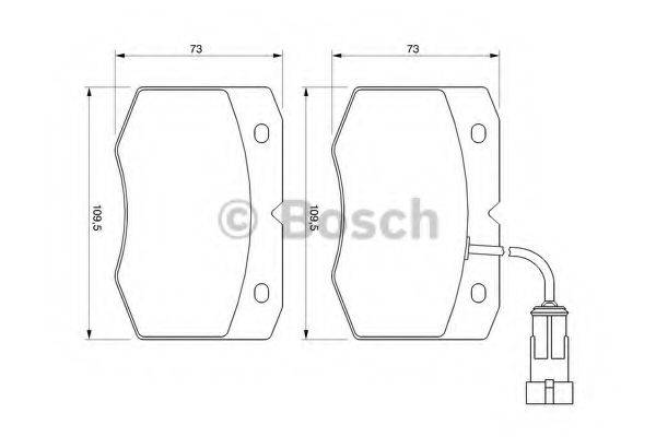 BOSCH 0986424768 Комплект гальмівних колодок, дискове гальмо