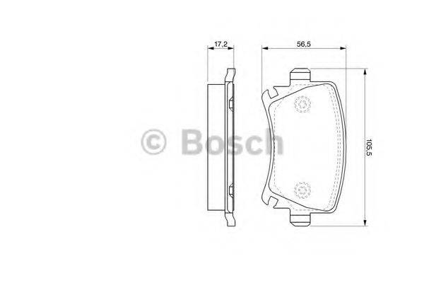 BOSCH 0986424824 Комплект гальмівних колодок, дискове гальмо