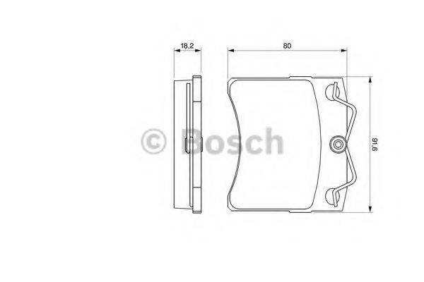 BOSCH 0986460954 Комплект гальмівних колодок, дискове гальмо