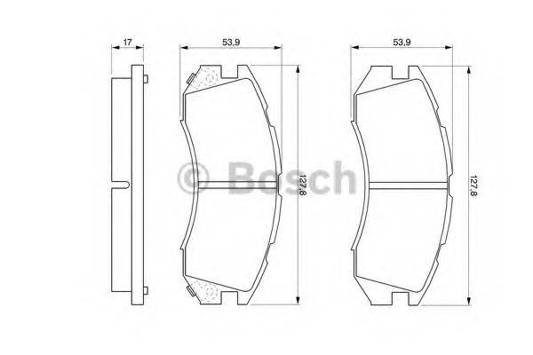 BOSCH 0986460984 Комплект гальмівних колодок, дискове гальмо