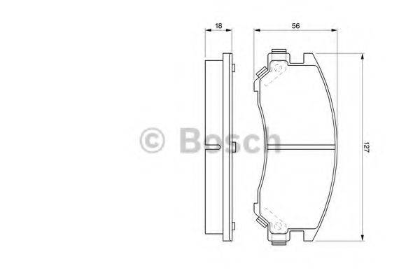 BOSCH 0986461134 Комплект гальмівних колодок, дискове гальмо