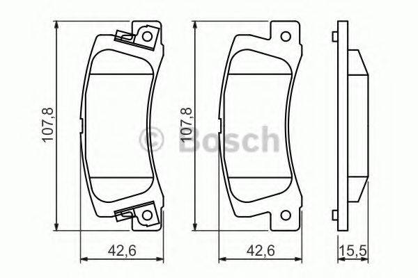 BOSCH 0986461136 Комплект гальмівних колодок, дискове гальмо