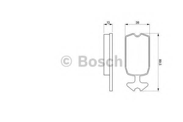 BOSCH 0986462072 Комплект гальмівних колодок, дискове гальмо