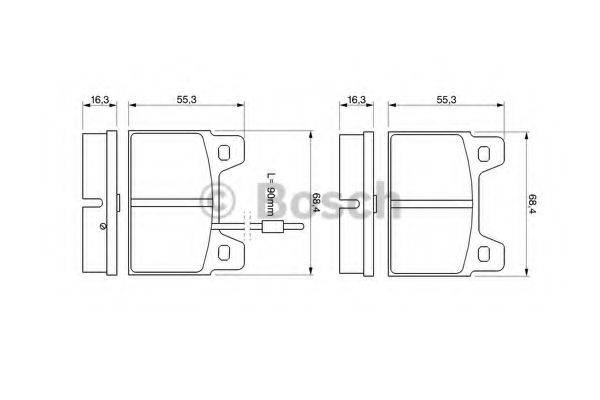 BOSCH 0986462532 Комплект гальмівних колодок, дискове гальмо