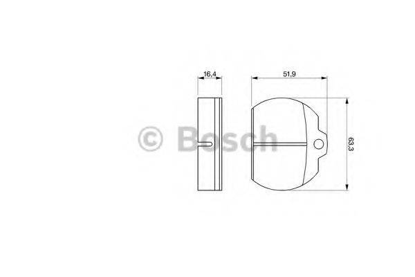 BOSCH 0986462861 Комплект гальмівних колодок, дискове гальмо