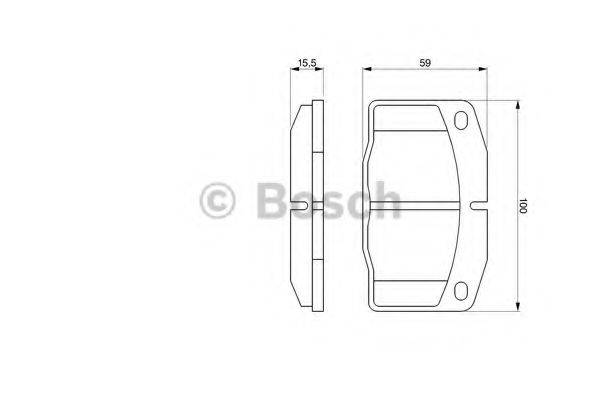 BOSCH 0986465141 Комплект гальмівних колодок, дискове гальмо