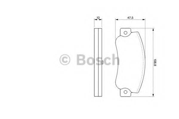 BOSCH 0986468411 Комплект гальмівних колодок, дискове гальмо