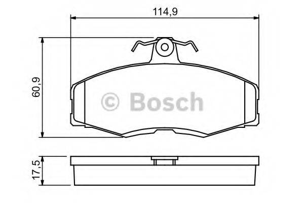 BOSCH 0986468613 Комплект гальмівних колодок, дискове гальмо