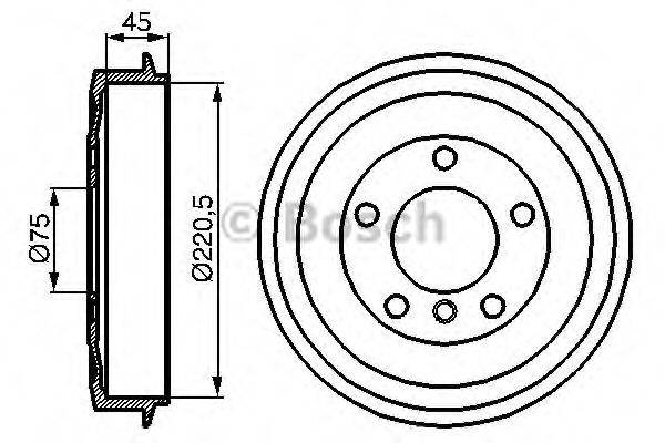 BOSCH 0986477043 Гальмівний барабан