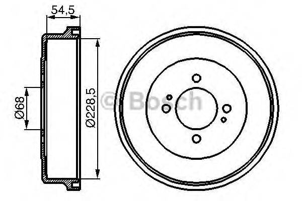 BOSCH 0986477074 Гальмівний барабан