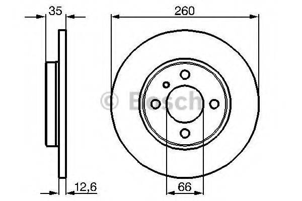 BOSCH 0986478029 гальмівний диск