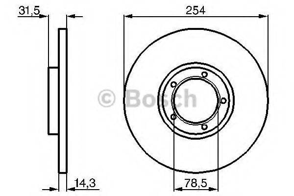 BOSCH 0986478345 гальмівний диск