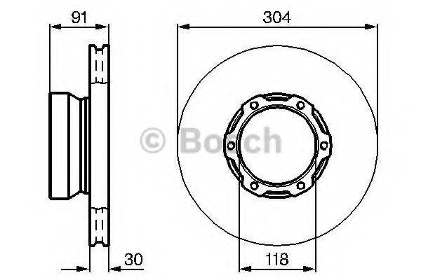 BOSCH 0986478406 гальмівний диск